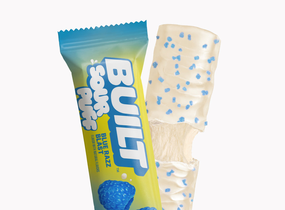 BUILT Blue Razz Blast Sour Puff | 12 Ct. Box | BUILT