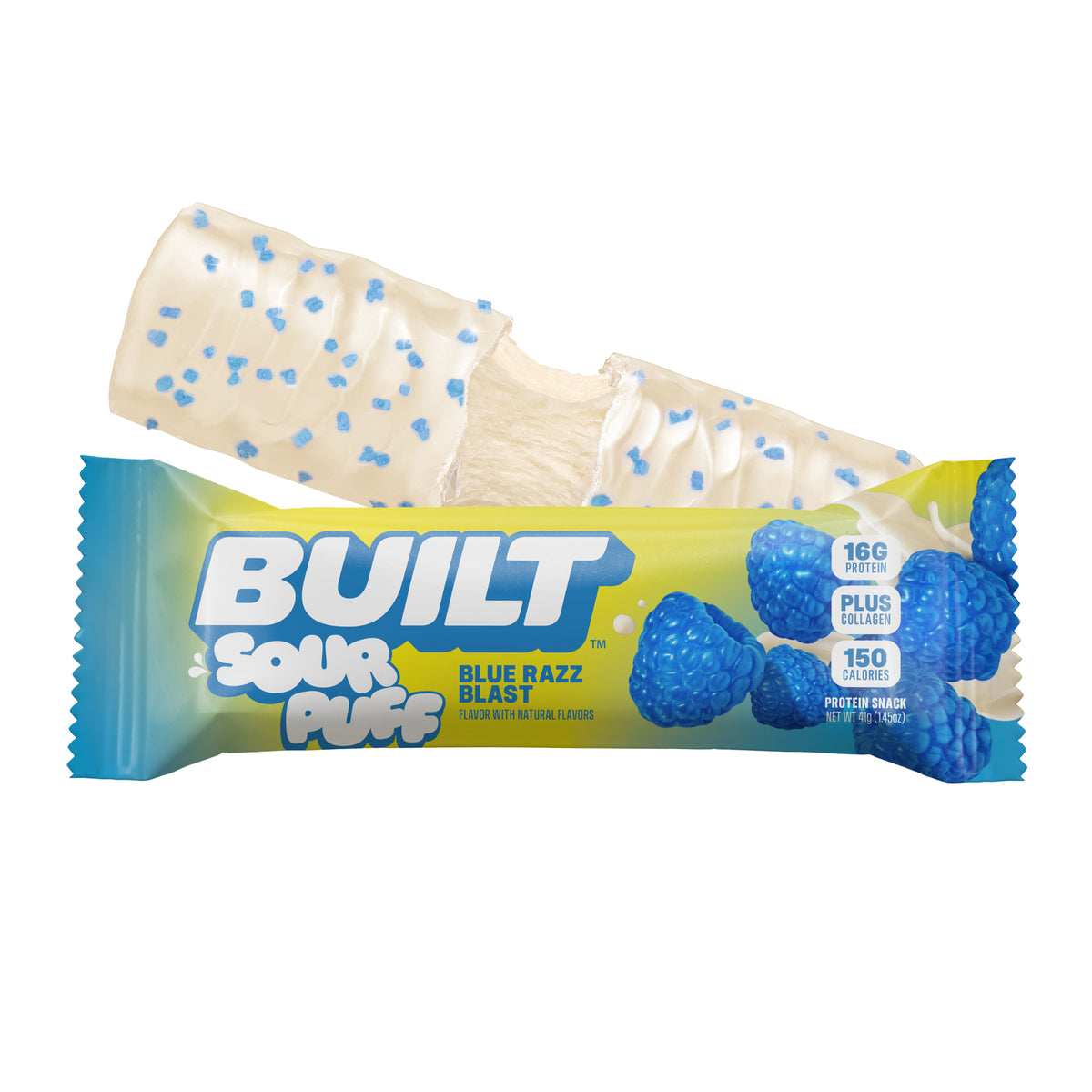Blue Razz Puff BUILT Blue Razz Blast Sour Puff | 12 Ct. Box | BUILT