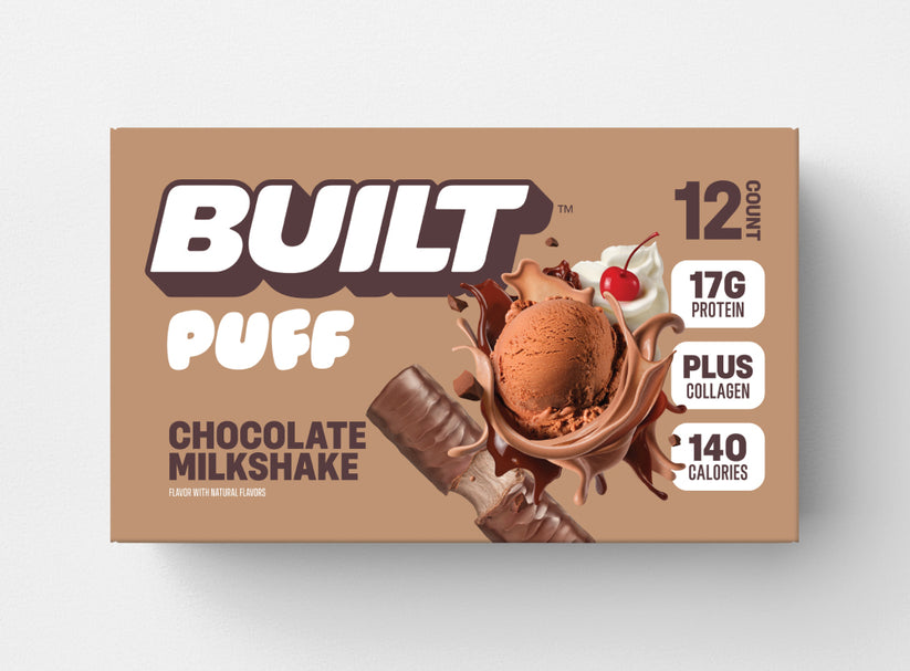 BUILT Chocolate Milkshake Puff 12 Pack