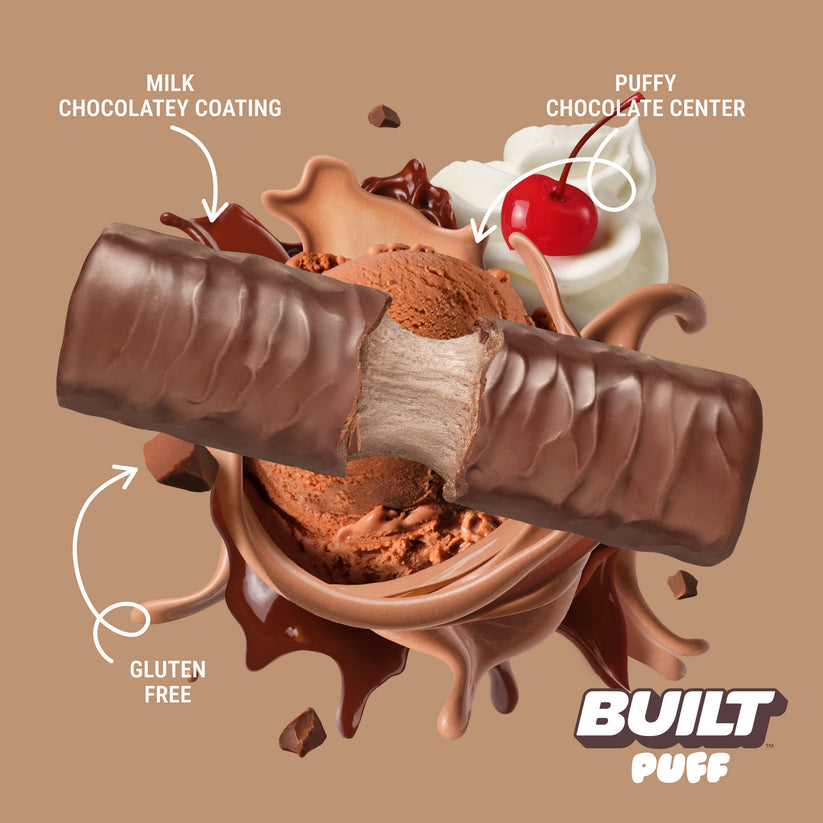 BUILT Chocolate Milkshake Puff 12 Pack photo 2