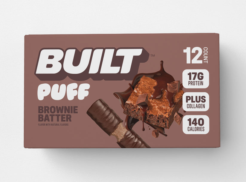 BUILT Brownie Batter Puff 12 Pack