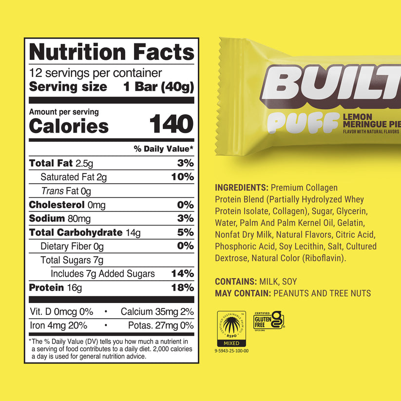 BUILT Lemon Meringue Pie Puff 12 Pack photo 3