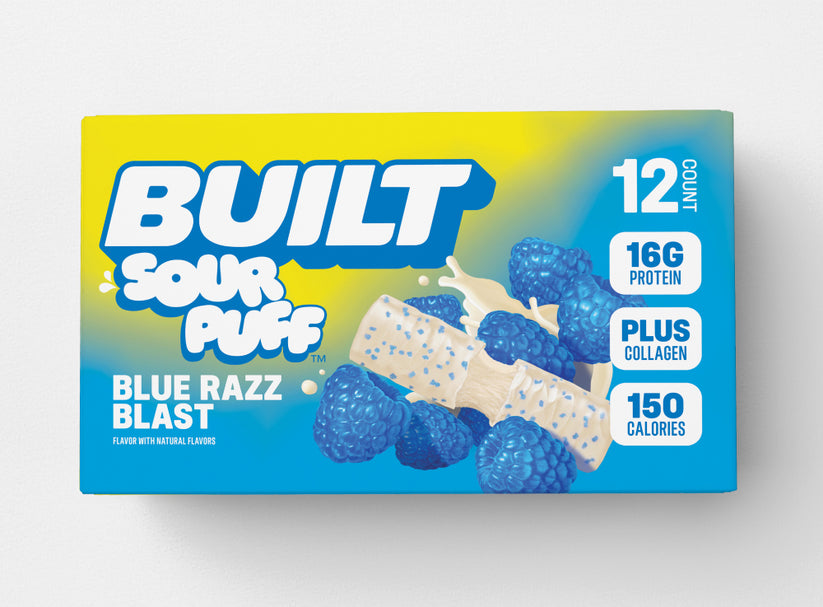 BUILT Blue Razz Blast Sour Puff 12 Pack