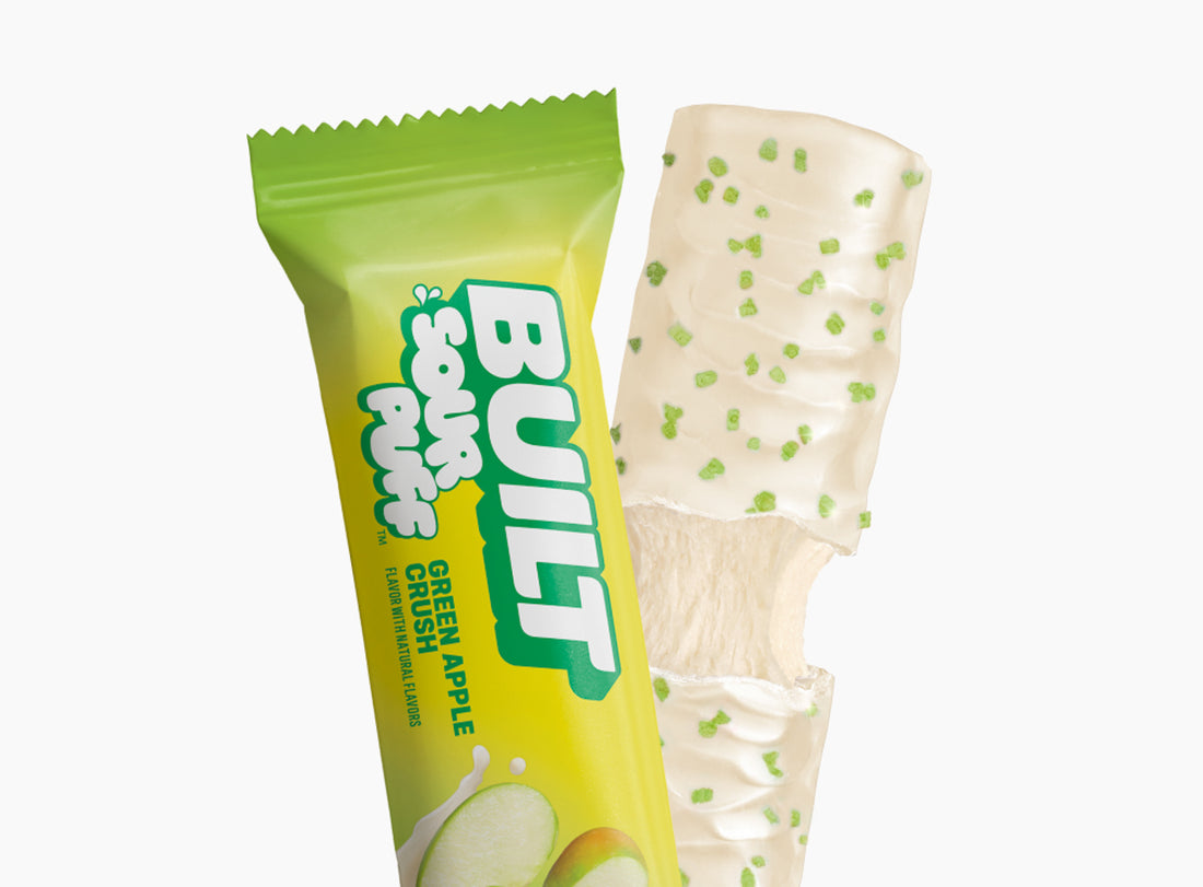 Crush Wrapper BUILT Green Apple Crush Sour Puff | 12 Ct. Box | BUILT