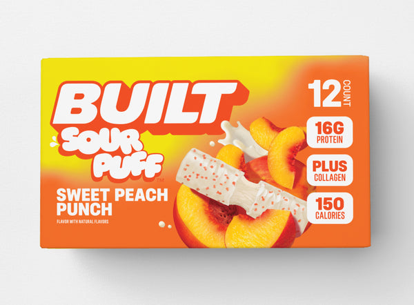 Built Bar Sour Puff, Sweet Peach Punch / 12 Bars Built Bar Sour Puff, Sweet Peach Punch / 12 Bars