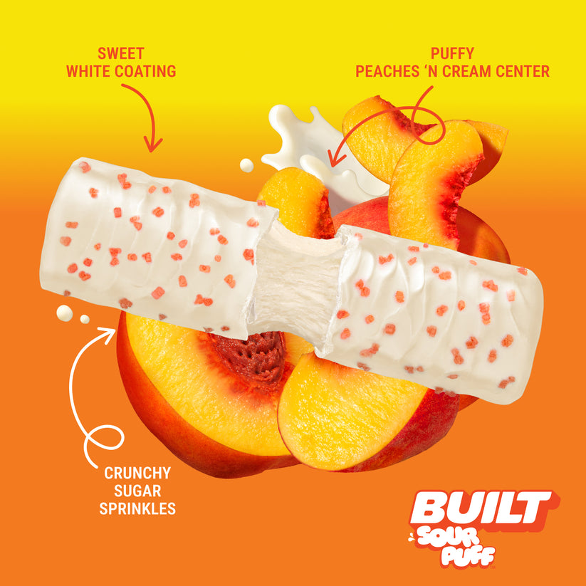 BUILT Sweet Peach Punch Sour Puff 12 Pack photo 2