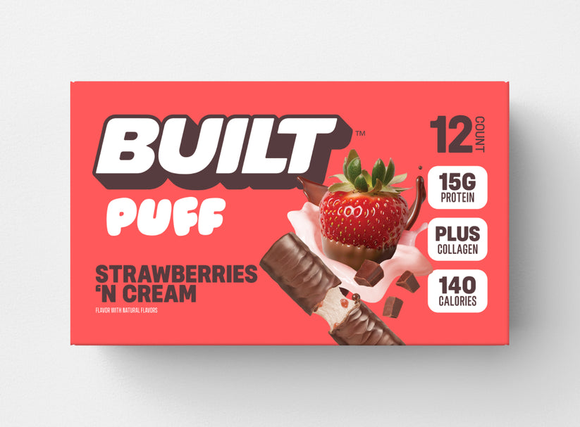 BUILT Strawberries N Cream Puff 12 Pack